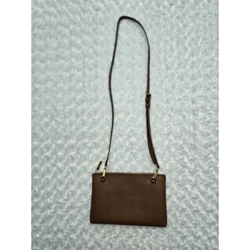 Michael Kors Brown Shoulder Bag Adjustable Strap Detachable Wallet Set Women